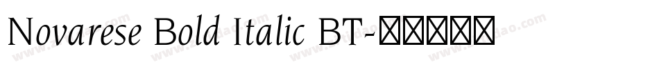 Novarese Bold Italic BT字体转换